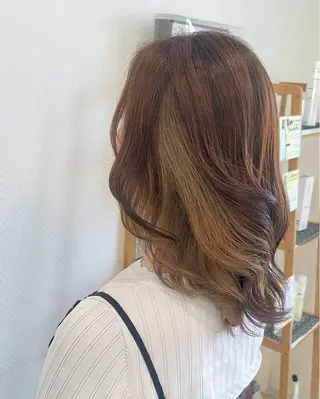 ミディアム カラー 大竹里旺/belle /インナーカラーのヘアスタイル