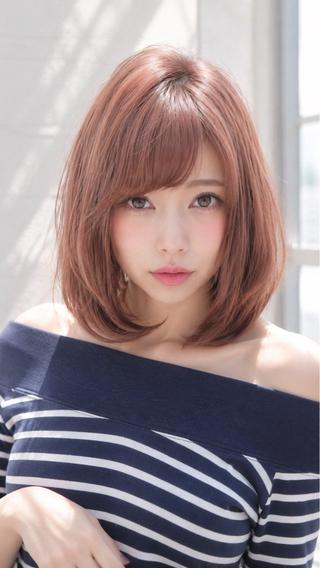 ミディアム カラー タケ ウチのヘアスタイル