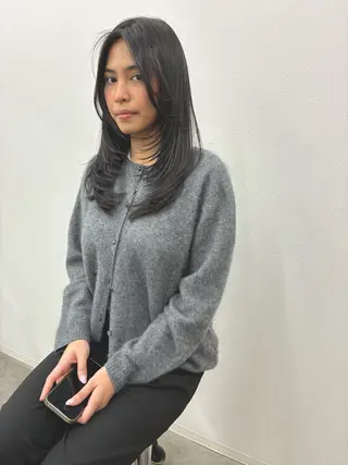 セミロング KEPKA ヤマグチ 天神 今泉のヘアスタイル