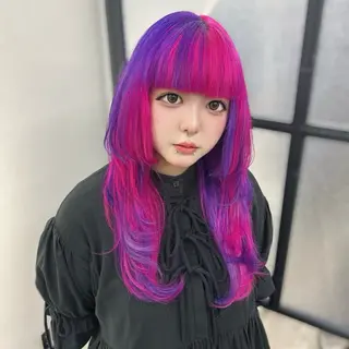 ロング カラー Ren. 🦋デザインカラーのヘアスタイル