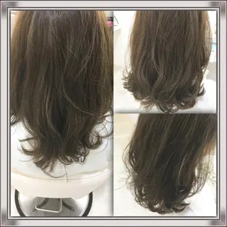 ミディアム セミロング カラー 髪質改善 中川 翔のヘアスタイル