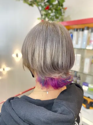 ショート ゆぴ☾/推しカラー /ハイトーンのヘアスタイル