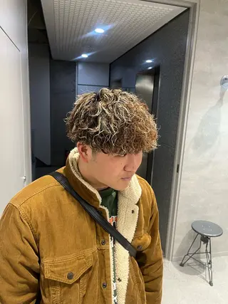 ショート カラー パーマ メンズ 🔥メンズ 特化🔥菊水皐暉🔥のヘアスタイル