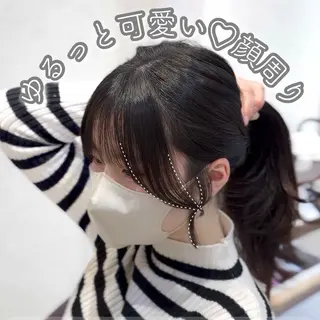 セミロング カラー suzuka/透明感 /顔周り/美髪矯正のヘアスタイル