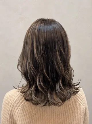 セミロング カラー 【enil代表】 杉林和哉のヘアスタイル