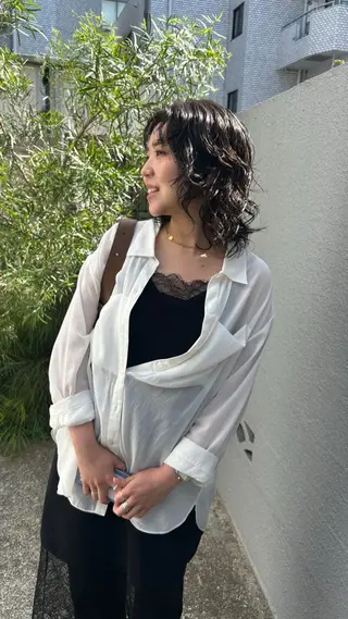 ミディアム カラー パーマ niina suzukiのヘアスタイル