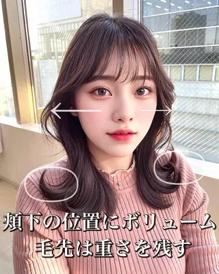 ミディアム カラー 🇰🇷韓国風くびれ ヘア🇰🇷中村優大のヘアスタイル