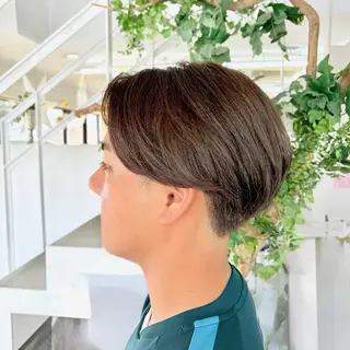 ショート カラー パーマ メンズ 山田 里美のヘアスタイル