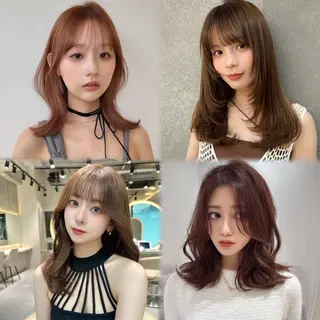 ミディアム カラー 透明感カラー/ りおのヘアスタイル