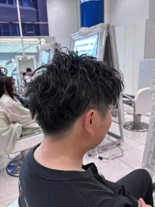 ショート パーマ メンズ 🐧デザインパーマ 🐧小沢有佑のヘアスタイル