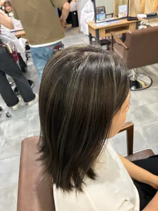 ミディアム カラー ❄️中野侑香❄️ ハイライト/ブリーチのヘアスタイル