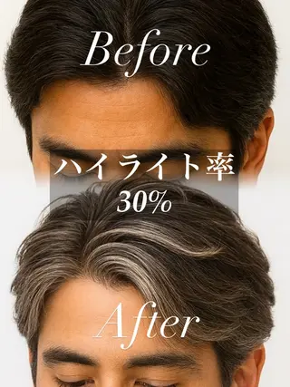 ショート カラー メンズ メンズ特化美容師 カラー専門ぺーターのヘアスタイル