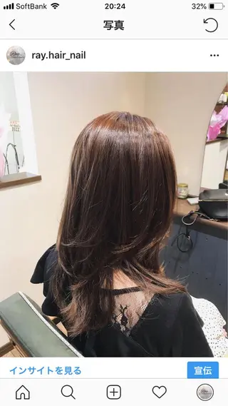 ミディアム カラー Ray hair 春日部のヘアスタイル