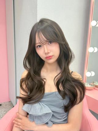 セミロング 渋谷/韓国ヘア/ 顔まわり♡Ayakaのヘアスタイル