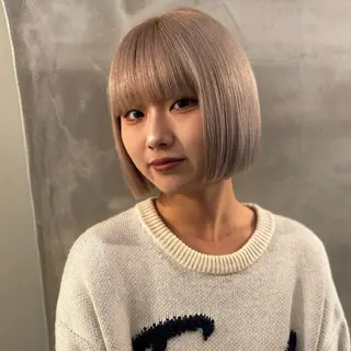 ショート カラー iga/渋谷個室🍀 艶髪カラー✨のヘアスタイル