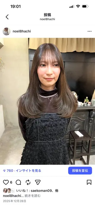 セミロング カラー 池袋/カラーモデル 募集/リオ🫧のヘアスタイル