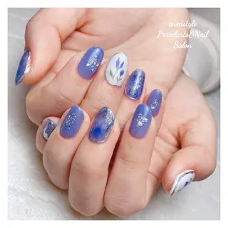 ミディアム 🐾enen style 🐾のネイルデザイン