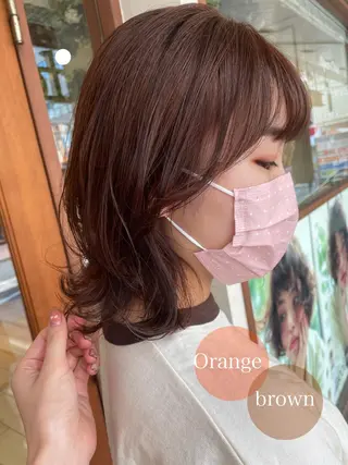 ミディアム カラー 清水 ちひろ ✄トップスタイリストのヘアスタイル