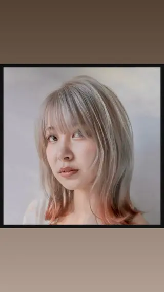 ミディアム 透明感ダブルカラー/ 似合わせボブ👑涼介のヘアスタイル