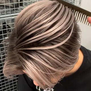 ミディアム カラー パーマ ヘアアレンジ メンズ メンズパーマ 🌫デザインカラーのヘアスタイル
