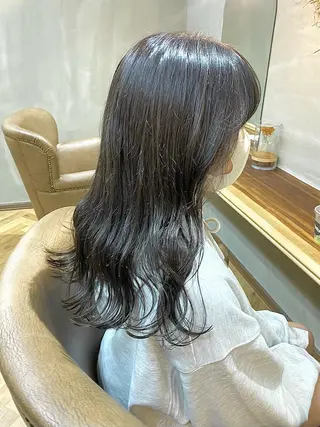 ミディアム カラー ハル🌸柔色/ ブリーチなし/艶髪のヘアスタイル