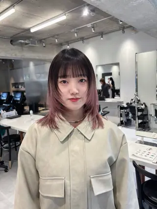 ミディアム 表参道レイヤーカット 髪質改善山岸季生のヘアスタイル