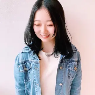 セミロング カラー 中川 竜誠のヘアスタイル