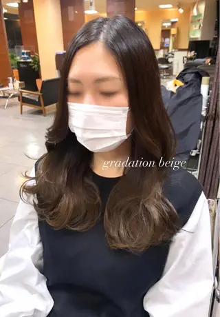ロング レイヤー/艶髪カラー 森本くるみのヘアスタイル