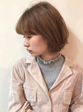 ショート レイヤー/大人ボブ| ワタナベ リョウカのヘアスタイル