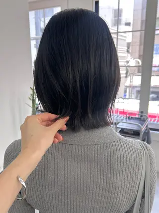 ミディアム カラー レイヤーボブ/ 艶カラー/サナ🌼のヘアスタイル