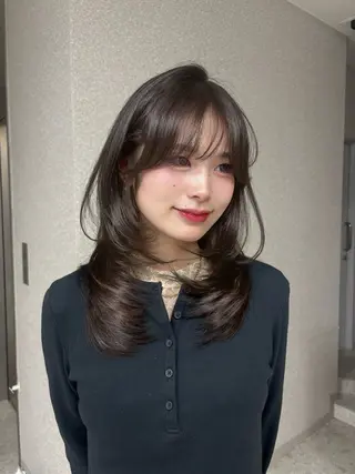 ミディアム カラー ヘアアレンジ 艶カラー¦モテヘア¦ まなみ🎀💞のヘアスタイル