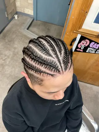 ヘアアレンジ メンズ エクステ/コーンロウ KURUMI⛓️🔥のヘアスタイル