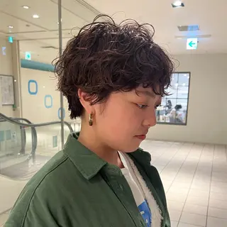 ショート カラー パーマ 池田 充のヘアスタイル