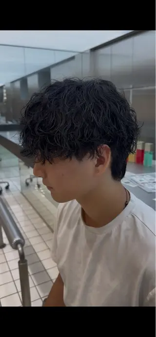 パーマ メンズ fifth park 六反穂 龍介のヘアスタイル