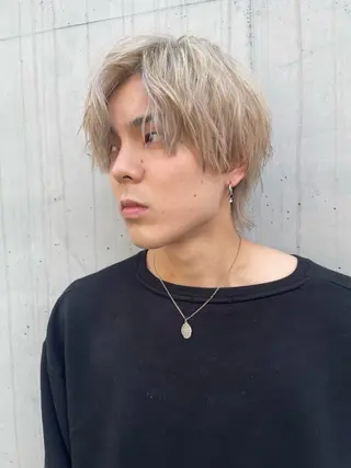 ショート カラー メンズ 亀井隆汰/メンズ専門 パーマ/フェード可のヘアスタイル
