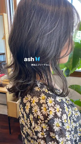 ミディアム カラー ヘアアレンジ ダメージレスサロン✨ kayo🌱のヘアスタイル