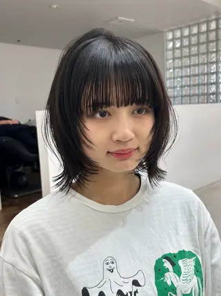 ミディアム 中原 優美のヘアスタイル