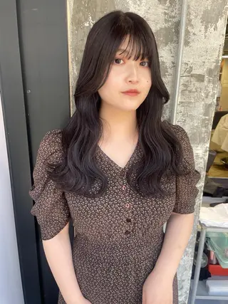 ロング カラー ヘアアレンジ 髙塚碧🇰🇷 韓国ヘア🎗️のヘアスタイル