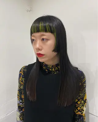 ロング カラー 茉樹@pullnoc /新宿/ボブ/モードのヘアスタイル