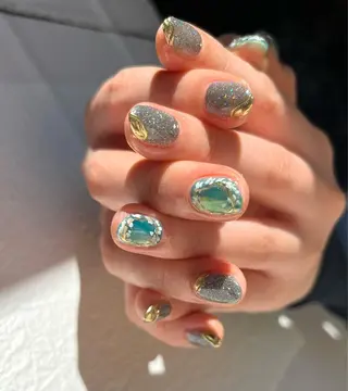 ショート カラー キッズ ネイル 2DY NAIL SALONのネイルデザイン
