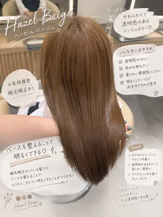 カラー 透明感カラー/ブ リーチ/harukaのヘアスタイル