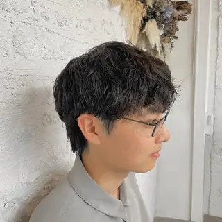 ミディアム パーマ メンズ いちかわ ことねのヘアスタイル
