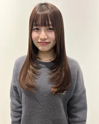 ロング 田中 遥陽のヘアスタイル