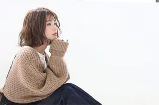 ミディアム カラー パーマ hair salon mementoのヘアスタイル
