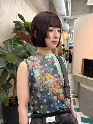 ショート RIN🎀レイヤー/ ボブ/オリーブカラーのヘアスタイル