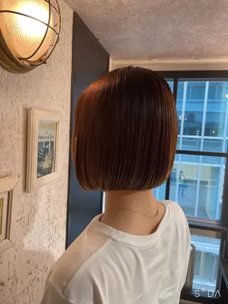 ショート 🫧小顔顔周りカット レイヤー/縮毛/白倉のヘアスタイル