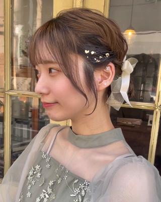 セミロング ヘアアレンジ KURIAハイトーン /ピンクカラー/ボブのヘアスタイル