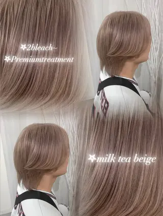 ショート カラー ヘアアレンジ メンズ 🩶透明感カラー 池袋/mei🩶のヘアスタイル