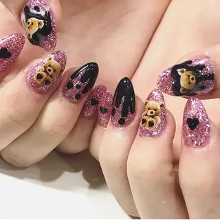 ネイル 渋谷／チップ長さ出し 👑アプレgel-xのネイルデザイン