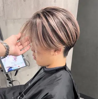 ショート メンズ縮毛矯正 🎖アジマ リョオのヘアスタイル